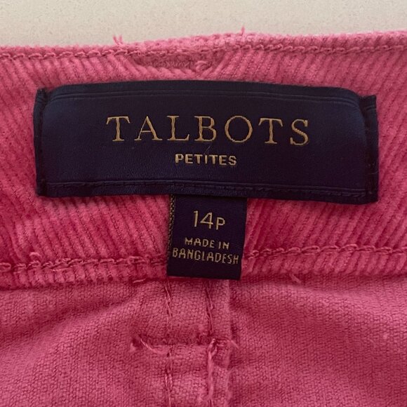 Talbots Pink Corduroy Pencil Skirt, Size 14 Petite, BD1024 - Picture 3 of 5